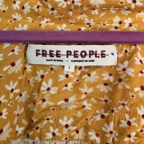 Free People Calisto Bed Jacket in Honey/Gold Tie Front Top | NEW/NWOT!!💛💛 - Picture 10 of 12